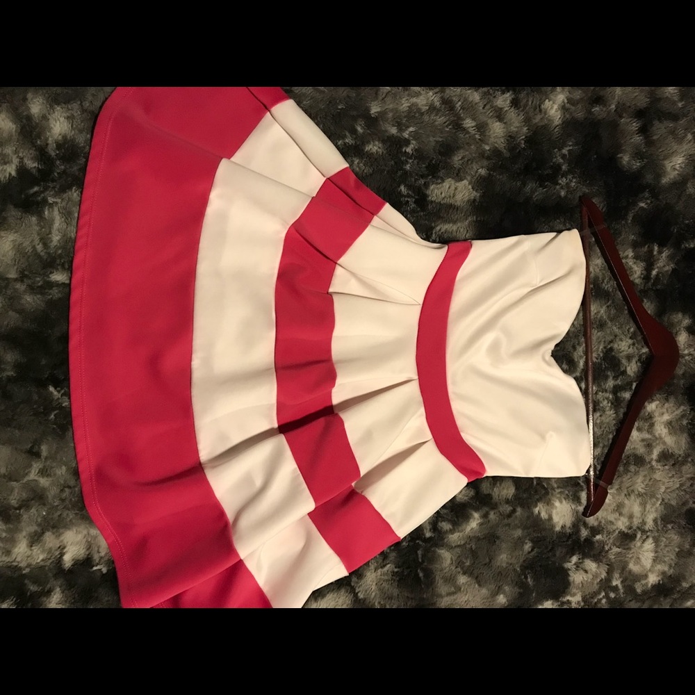 Strapless mini dress